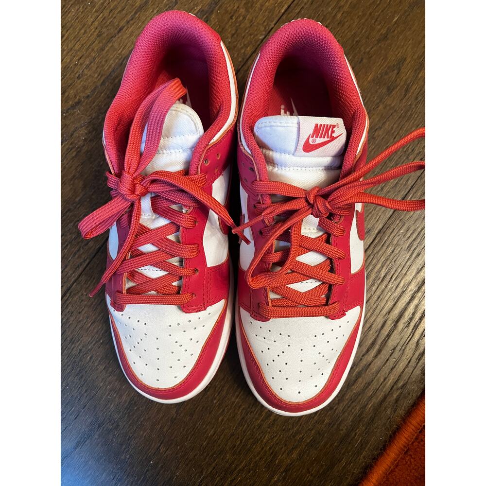 Nike Women's Dunk Low Archeo Pink Size 8.5W Authentic Leather Low Top Shoes